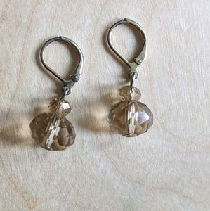 Tan Delicate Drop Earrings